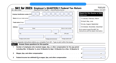IRS Form 941 for Q3 2021
